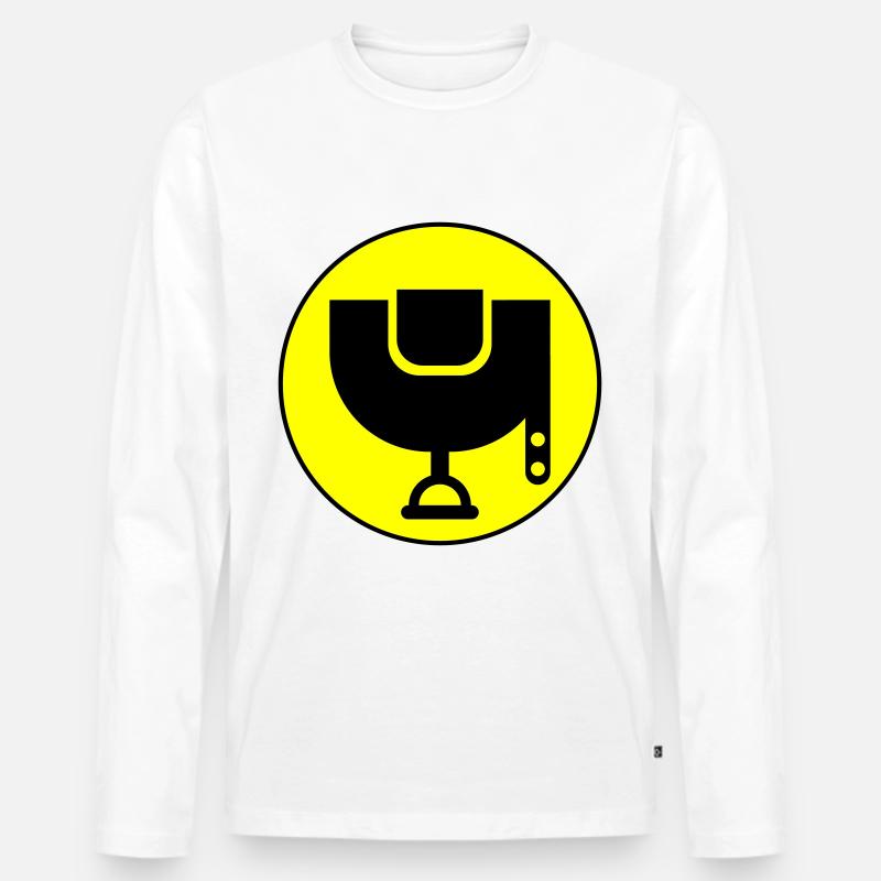 Sattel Symbol - Männer Premium Bio Langarmshirt - Weiß