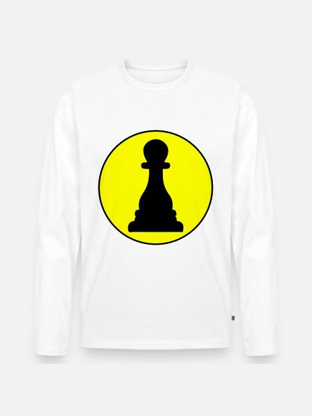 Pièce d’échecs Runner Bauer - T-shirt manches longues Premium bio Homme - blanc