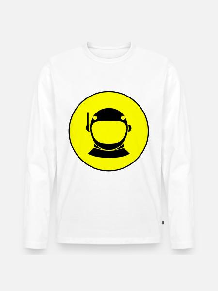 Astronaut icon icon - Men's Premium Organic Long Sleeve Shirt - white