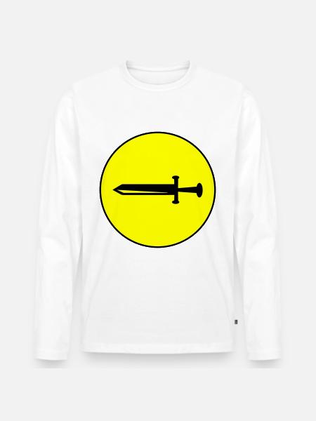 Icône d’épée - T-shirt manches longues Premium bio Homme - blanc