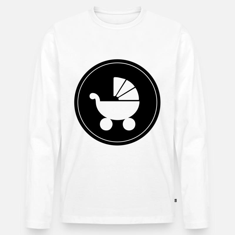 Kinderwagen baby - Männer Premium Bio Langarmshirt - Weiß