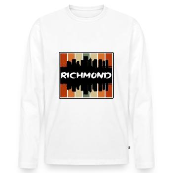 Richmond Virginia Usa Skyline Silhouette Travel So - Men's Premium Organic Long Sleeve Shirt - white - Front - Nico (187cm)