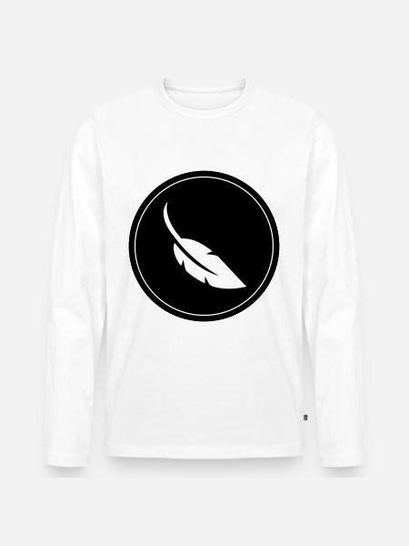 Pen Symbol Circle - Men's Premium Organic Long Sleeve Shirt - white