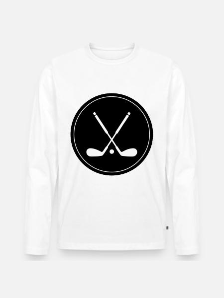 Golf symbol - Männer Premium Bio Langarmshirt - Weiß