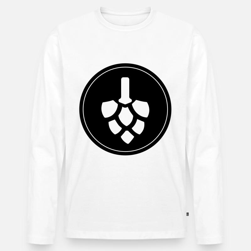 Bier Hopfen - Männer Premium Bio Langarmshirt - Weiß