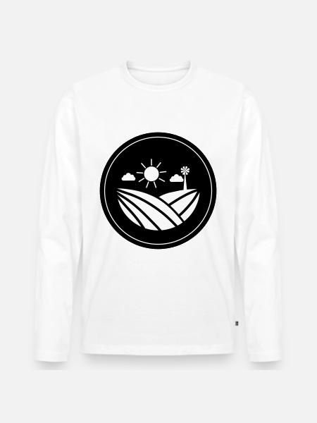 Farm Landwirt - Männer Premium Bio Langarmshirt - Weiß