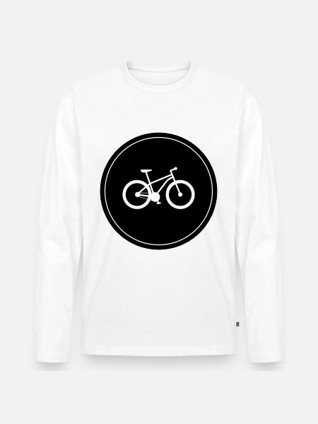Bicycle Cycling - Men's Premium Organic Long Sleeve Shirt - white