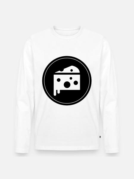 Cheese icon - Men's Premium Organic Long Sleeve Shirt - white