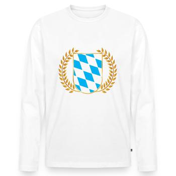 Free State of Bavaria Bavarian - Men's Premium Organic Long Sleeve Shirt - white - Front - Nico (187cm)