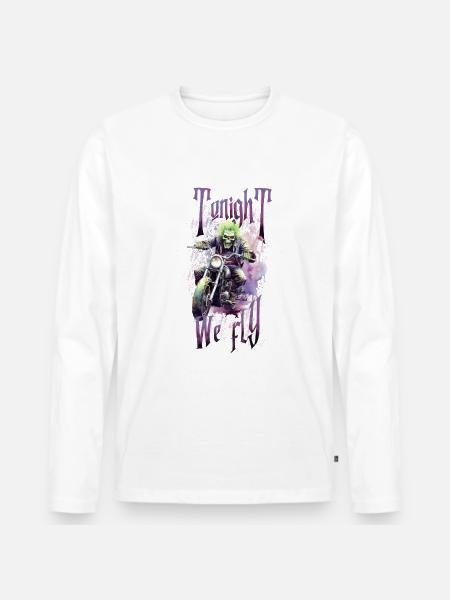 Halloween Pumpkin Horror - Men's Premium Organic Long Sleeve Shirt -