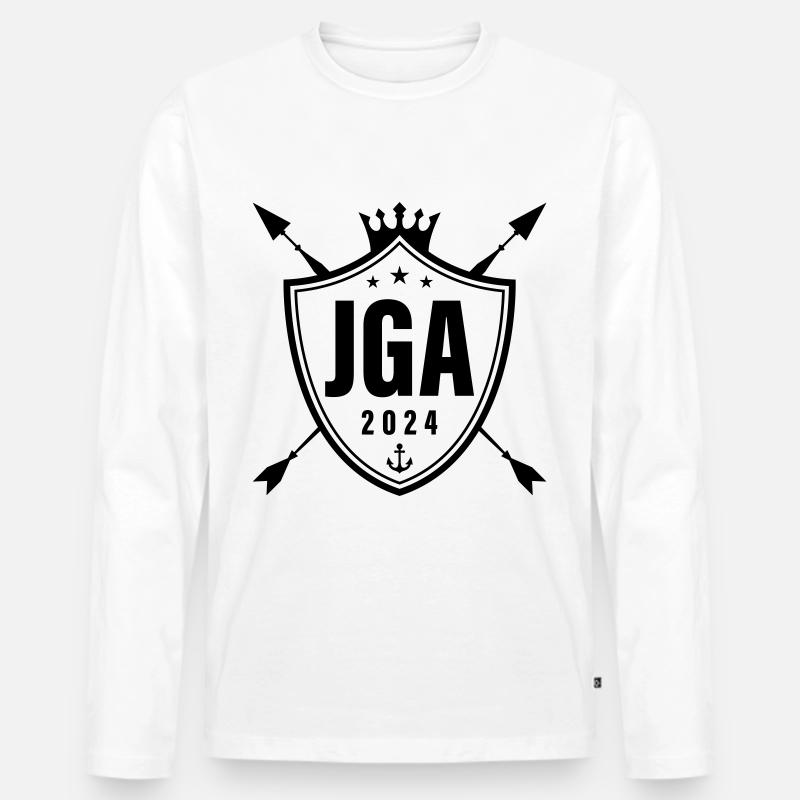 Mallorca 2024 - Männer Premium Bio Langarmshirt - Weiß