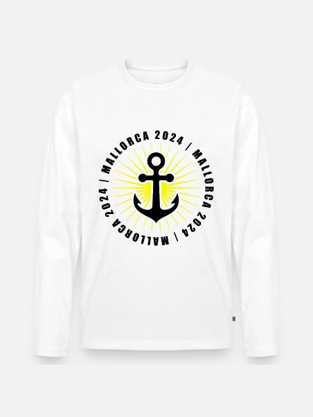 Mallorca 2024 holiday - Men's Premium Organic Long Sleeve Shirt - white