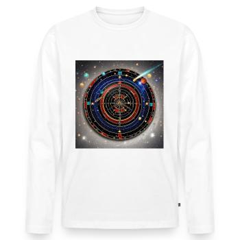 Stardust Darts - Men's Premium Organic Long Sleeve Shirt - white - Front - Nico (187cm)