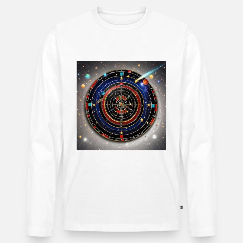 Sternenstaub-Pfeile - Männer Premium Bio Langarmshirt - Weiß