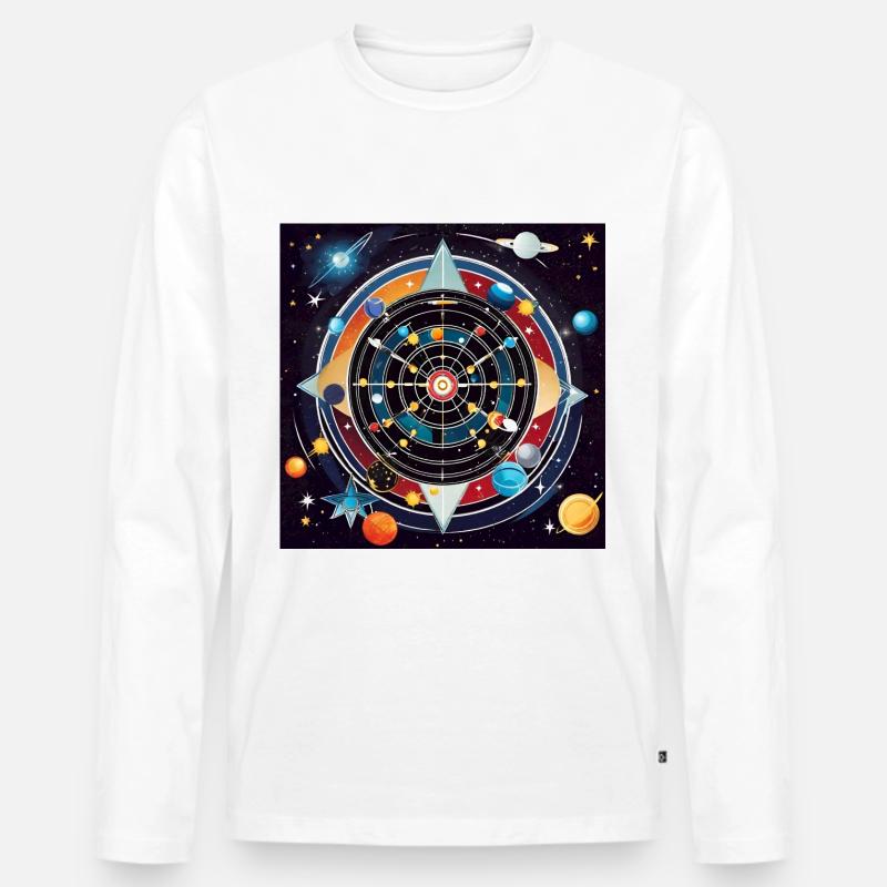 Infinity Bullseye - Männer Premium Bio Langarmshirt - Weiß