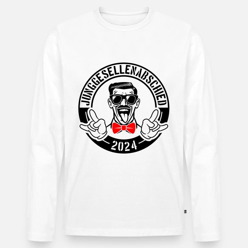 Junggesellenabschied 2024 - Männer Premium Bio Langarmshirt - Weiß