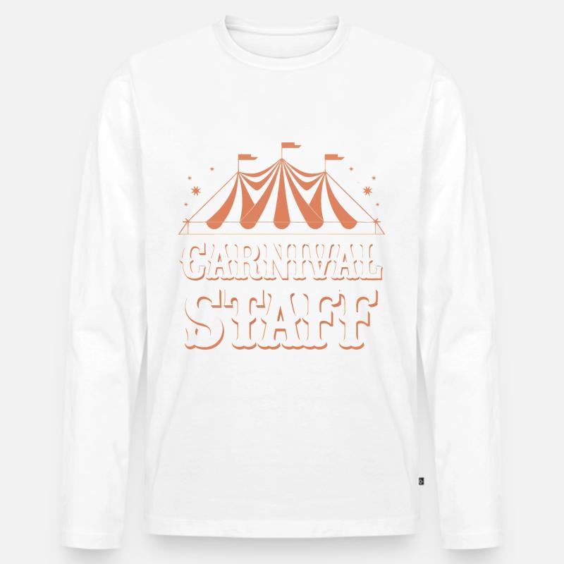 Zirkus Fasching Karneval - Männer Premium Bio Langarmshirt - Weiß