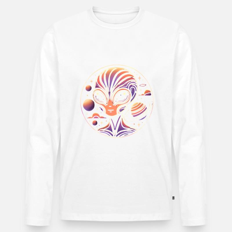 Außerirdischer Savi - Männer Premium Bio Langarmshirt - Weiß