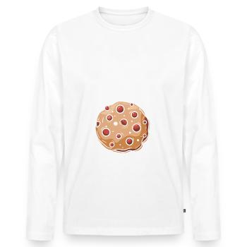 Cookies Cookie Keks Kekse Schokolade - Männer Premium Bio Langarmshirt - Weiß - Vorne - Nico (187cm)