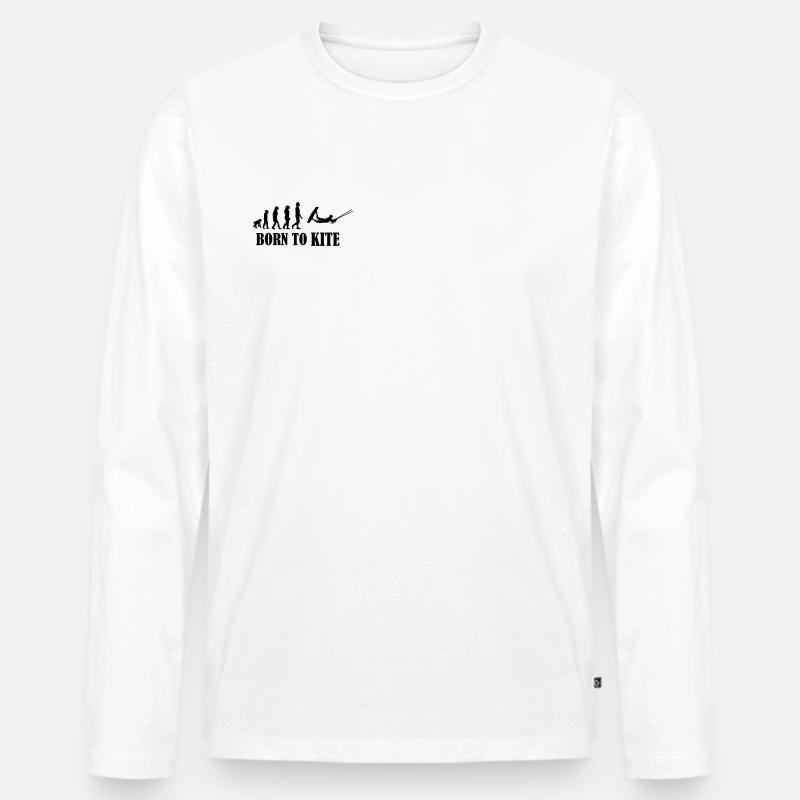 Kiteboard,Kiteboarder,Kite,Kiteboarding,Meer,Board - Männer Premium Bio Langarmshirt - Weiß