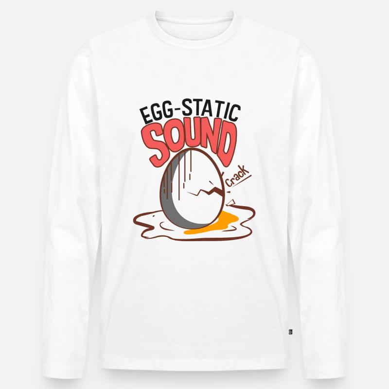 Eggstatic Sound - Männer Premium Bio Langarmshirt - Weiß
