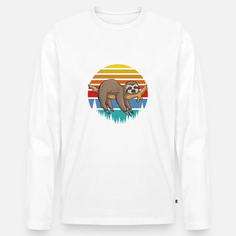 Morgen versprochen Faultier - Männer Premium Bio Langarmshirt - undefined