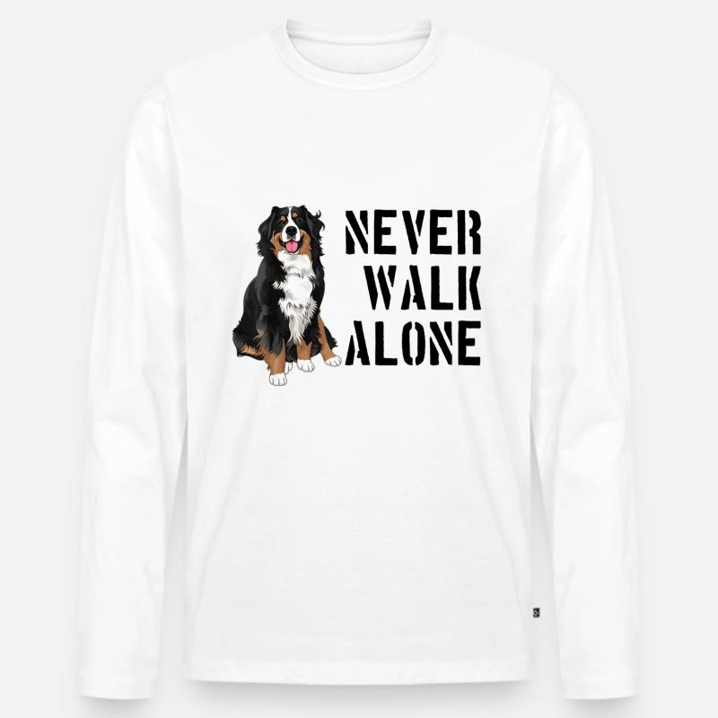 Berner Sennenhund - Männer Premium Bio Langarmshirt - Weiß