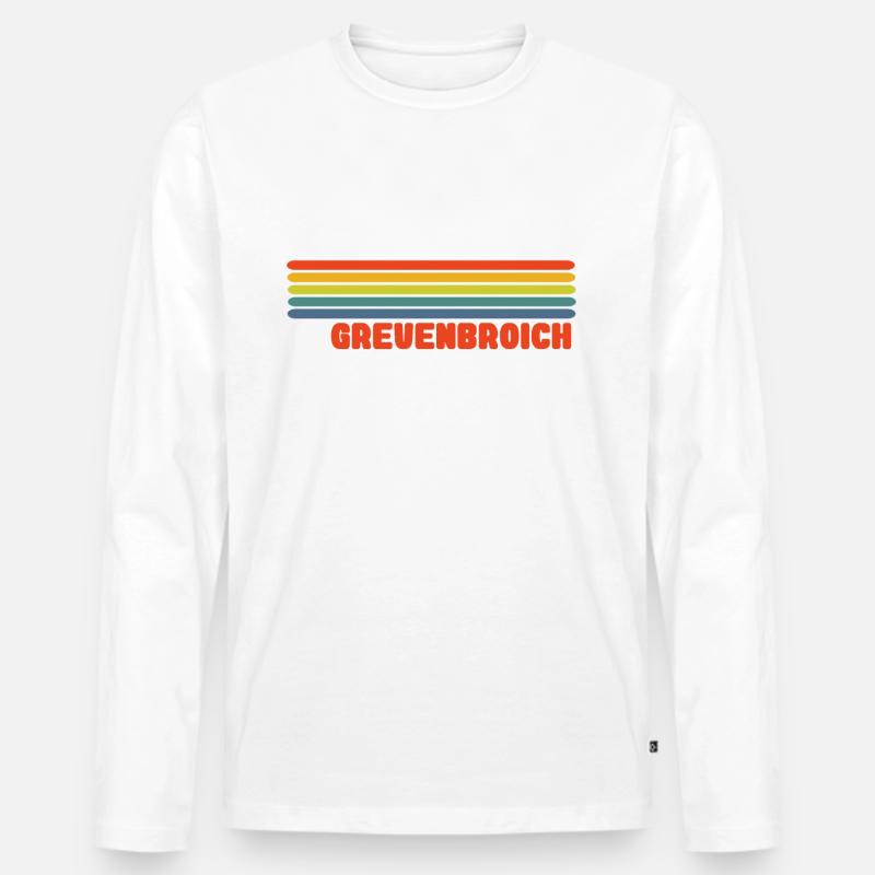 Grevenbroich Regenbogen Mode - Männer Premium Bio Langarmshirt - undefined
