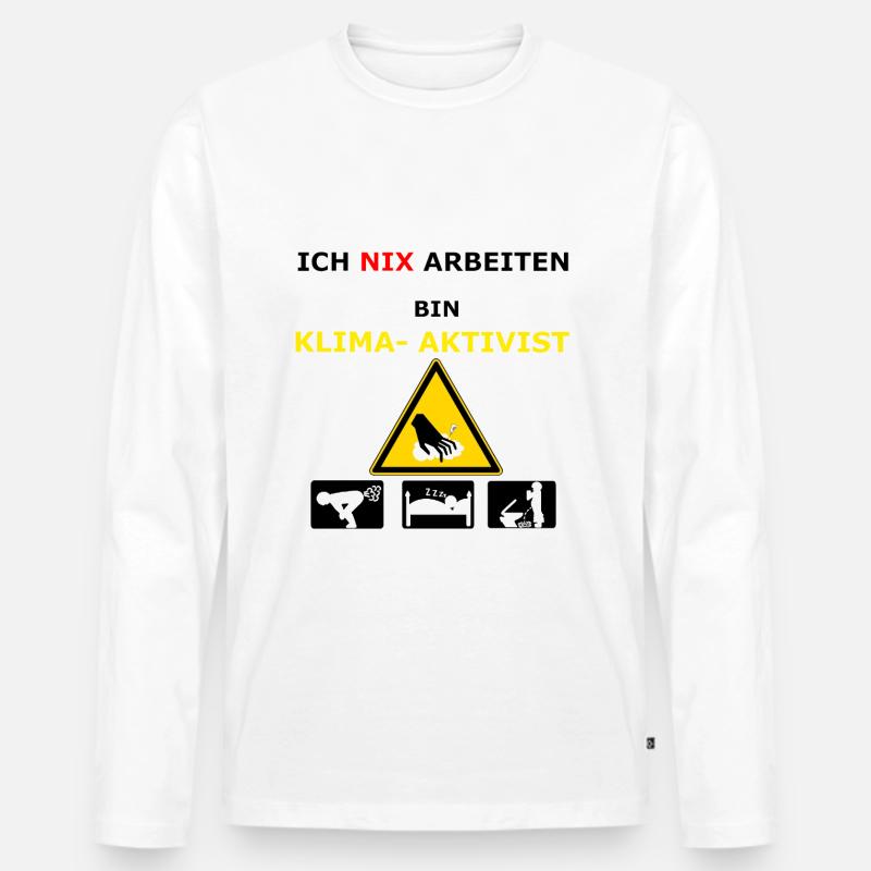 Klima Aktivist - Männer Premium Bio Langarmshirt - Weiß