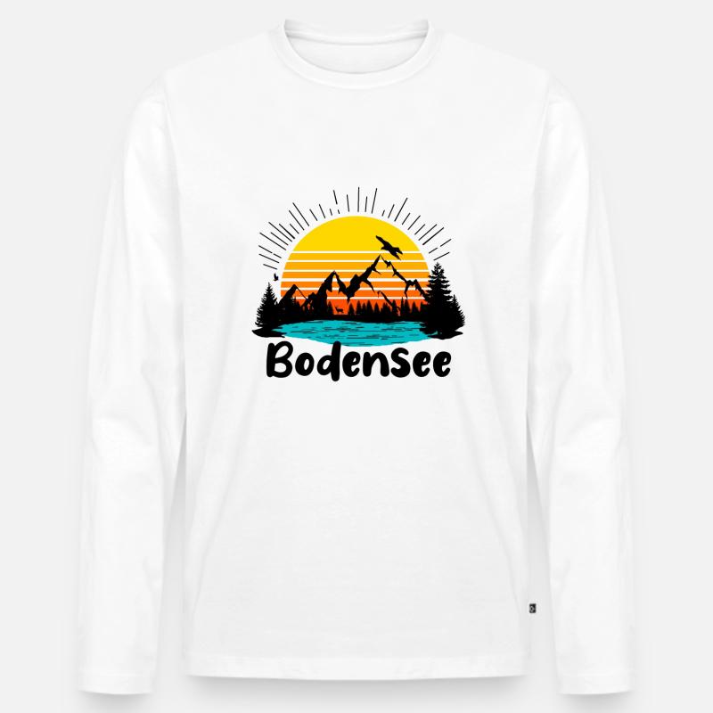 Bodensee - Männer Premium Bio Langarmshirt - undefined