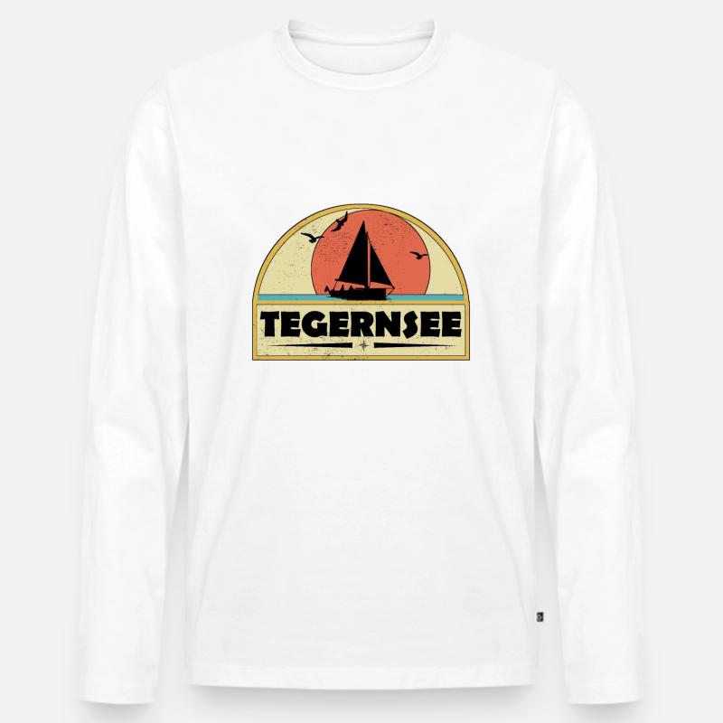 See Segelboot Tegernsee - Männer Premium Bio Langarmshirt - undefined