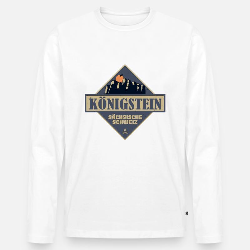 sächsische Schweiz Königstein - Männer Premium Bio Langarmshirt - undefined