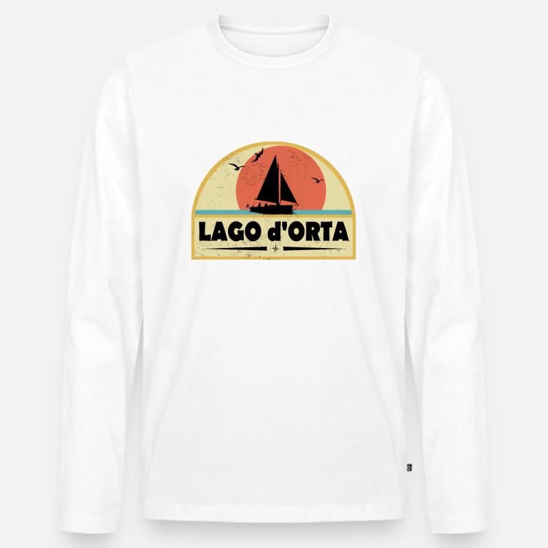 Lago d Orta - Männer Premium Bio Langarmshirt - undefined
