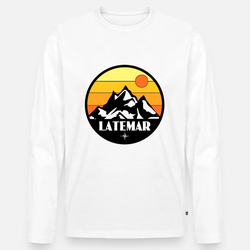 Latemar Südtirol - Männer Premium Bio Langarmshirt - undefined