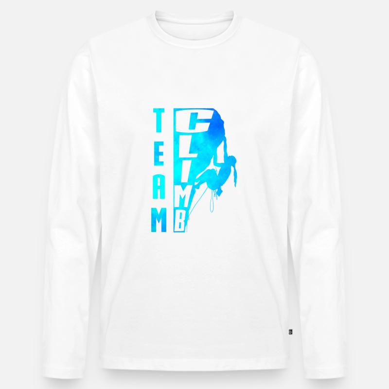 Mannschaftsbesteigung - Männer Premium Bio Langarmshirt - Weiß