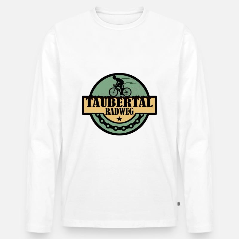 Taubertal Radweg - Männer Premium Bio Langarmshirt - undefined