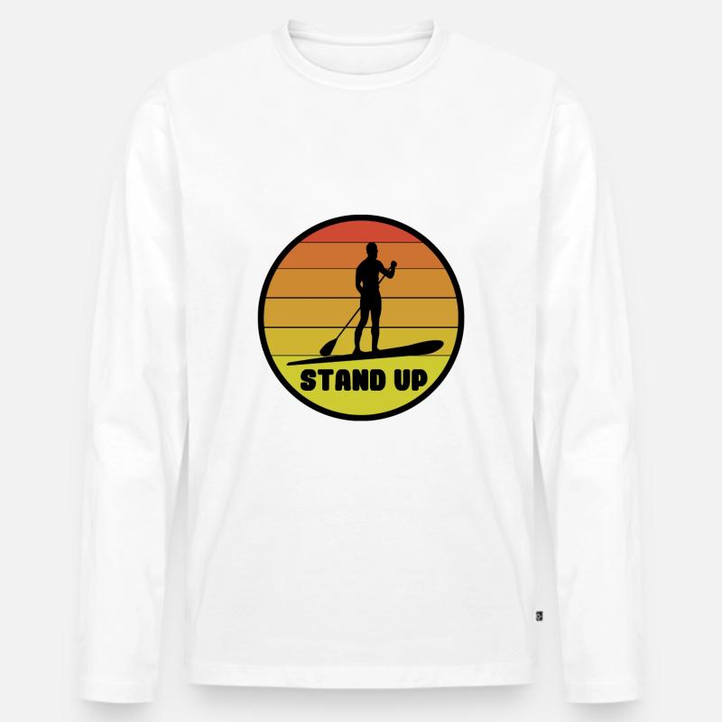 standup paddeln - Männer Premium Bio Langarmshirt - undefined