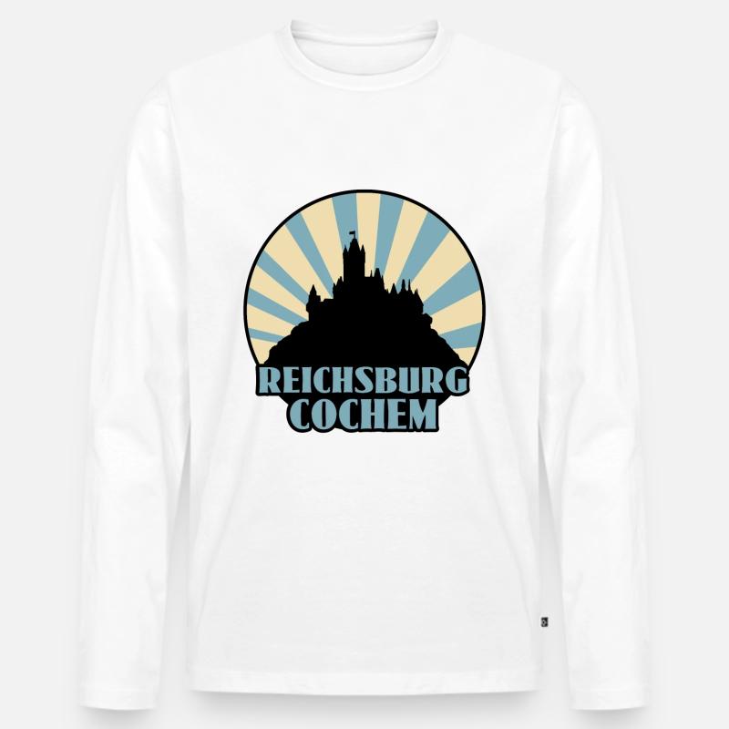 Reichsburg Cochem - Männer Premium Bio Langarmshirt - undefined