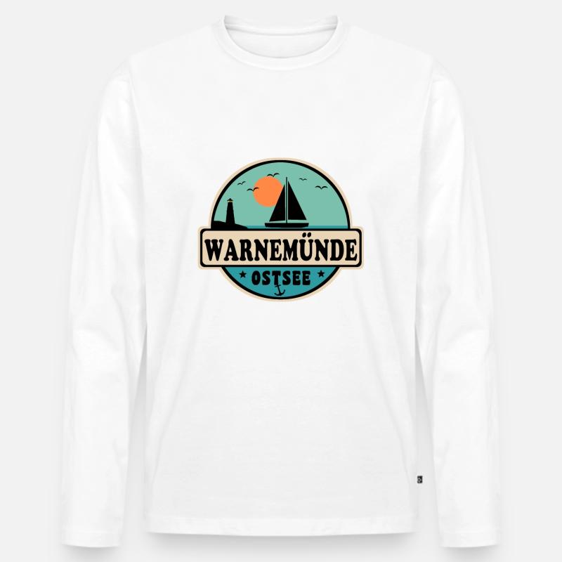 Warnemünde - Männer Premium Bio Langarmshirt - undefined