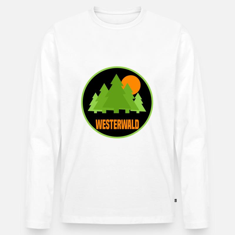Westerwald orange - Männer Premium Bio Langarmshirt - undefined