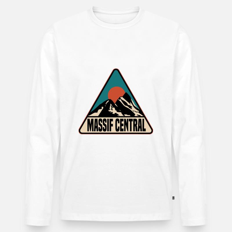 massif central - Männer Premium Bio Langarmshirt - Weiß