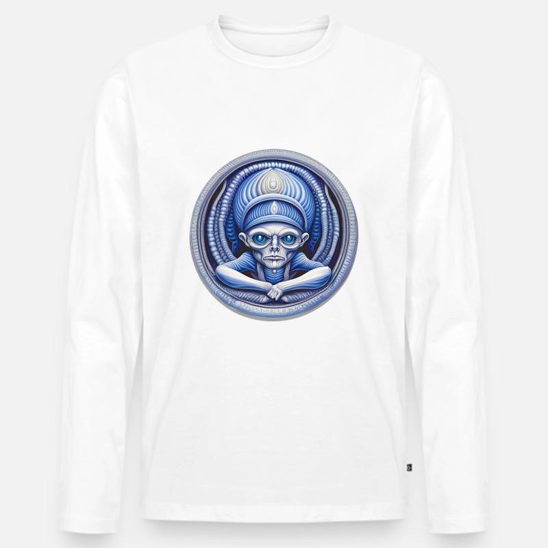 Yog-Sothoth Lovecraft - Männer Premium Bio Langarmshirt - Weiß