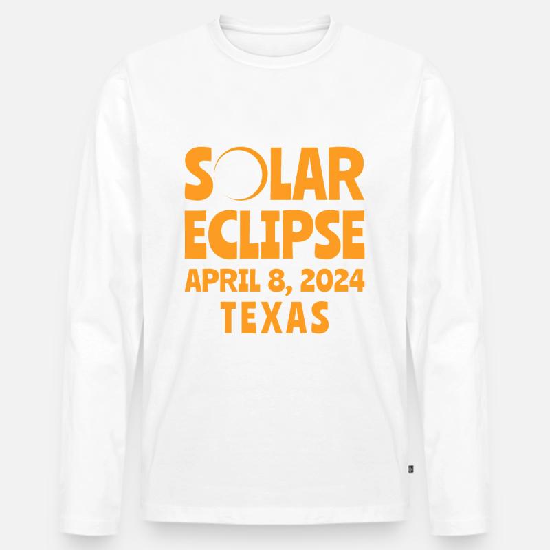 Sonnenfinsternis 2024 Texas - Männer Premium Bio Langarmshirt - undefined