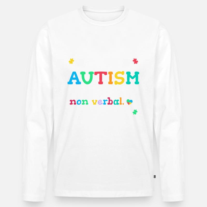 Nonverbaler Autismus - Männer Premium Bio Langarmshirt - undefined