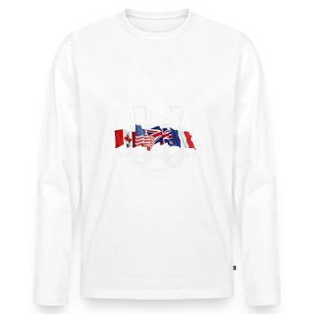 Sword Beach Normandy 80th anniversary - T-shirt manches longues Premium bio Homme - blanc - Devant - Nico (187cm)