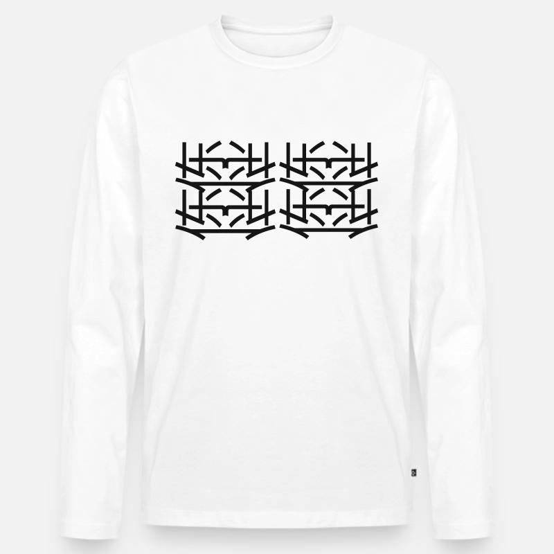 Einzigartiger Stil - Männer Premium Bio Langarmshirt - Weiß