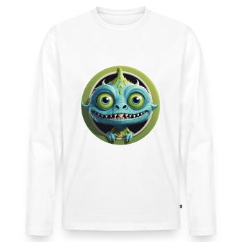 Get freaky - Männer Premium Bio Langarmshirt - Weiß - Vorne - Nico (187cm)