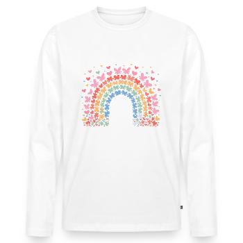 Umarme Neurodiversität - Männer Premium Bio Langarmshirt - Weiß - Vorne - Nico (187cm)
