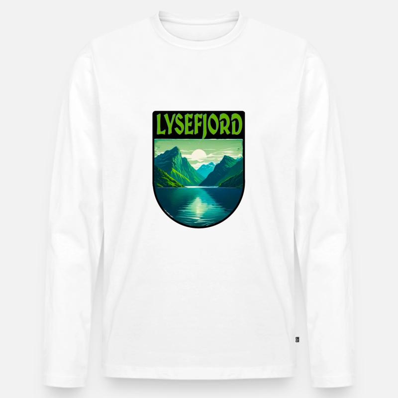 Lysefjord Norwegen - Männer Premium Bio Langarmshirt - undefined