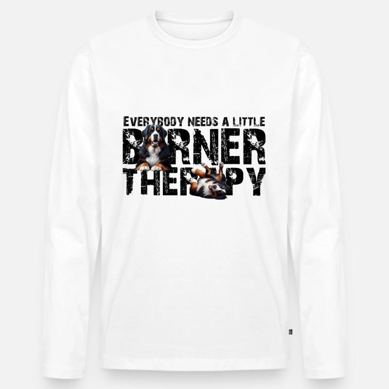 Berner Sennenhund - Männer Premium Bio Langarmshirt - Weiß